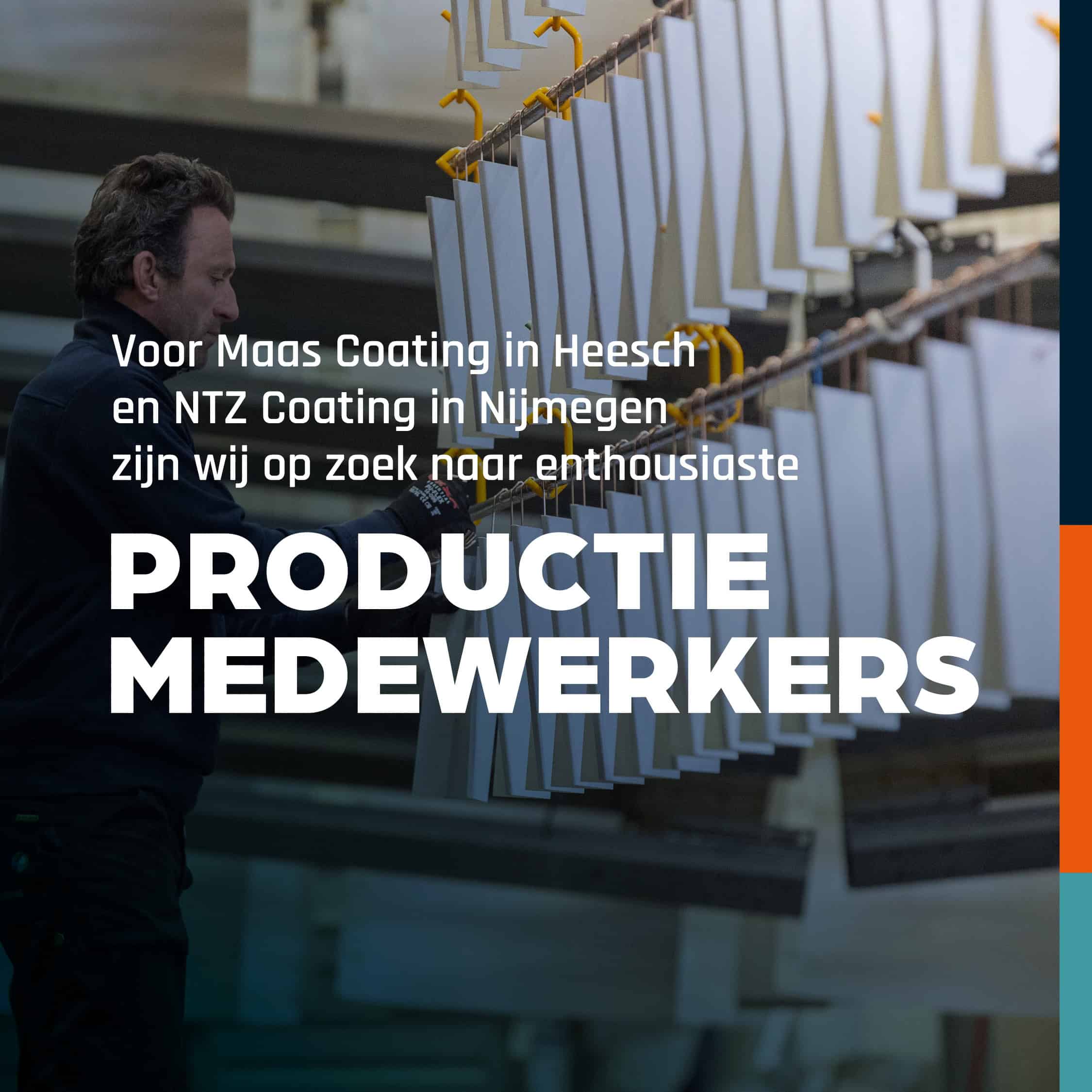 Wij zijn op zoek naar Productiemedewerkers, Poedercoater en Medewerker KTL lijn